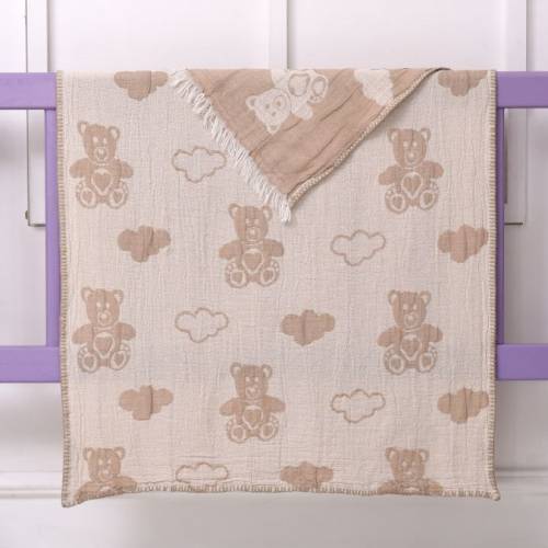 Jaquard Muslin Babydecke