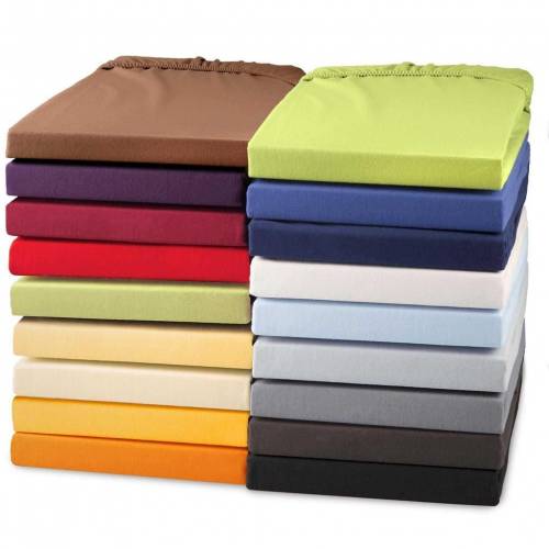 Fitted sheets in different colours, weights and properties